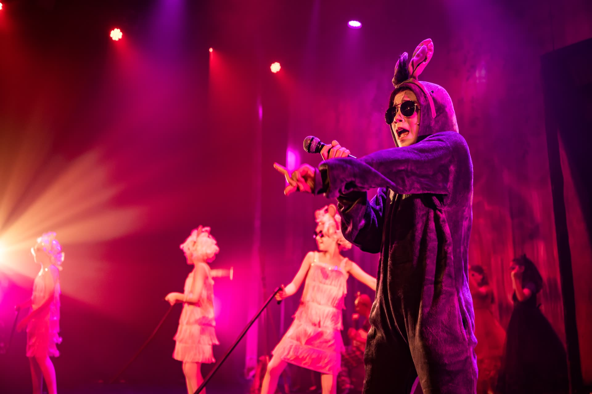 Young performers on stage